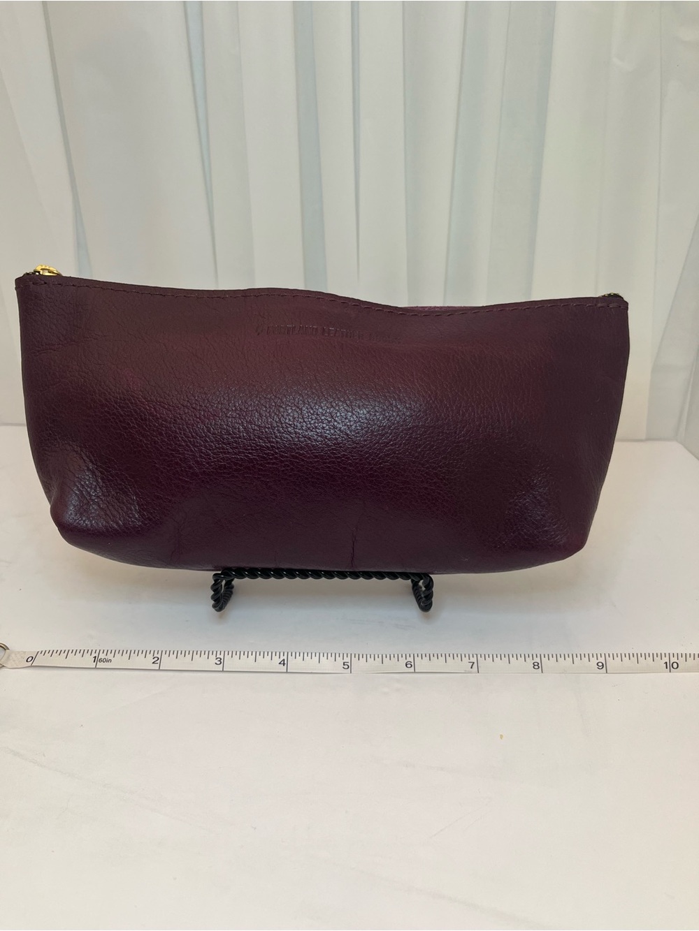 Portland Leather Burgundy Leather Clutch